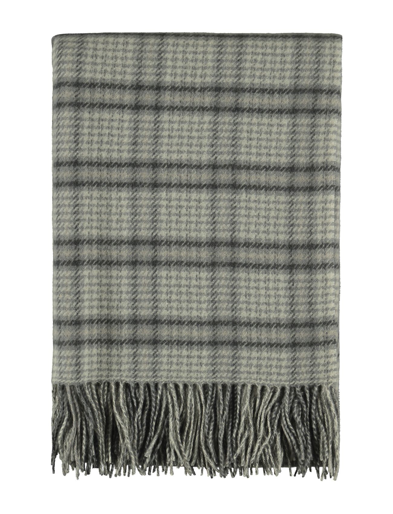 Gripsholm Throw Wool Check Home Textiles Cushions & Blankets Blankets & Throws Grå Gripsholm