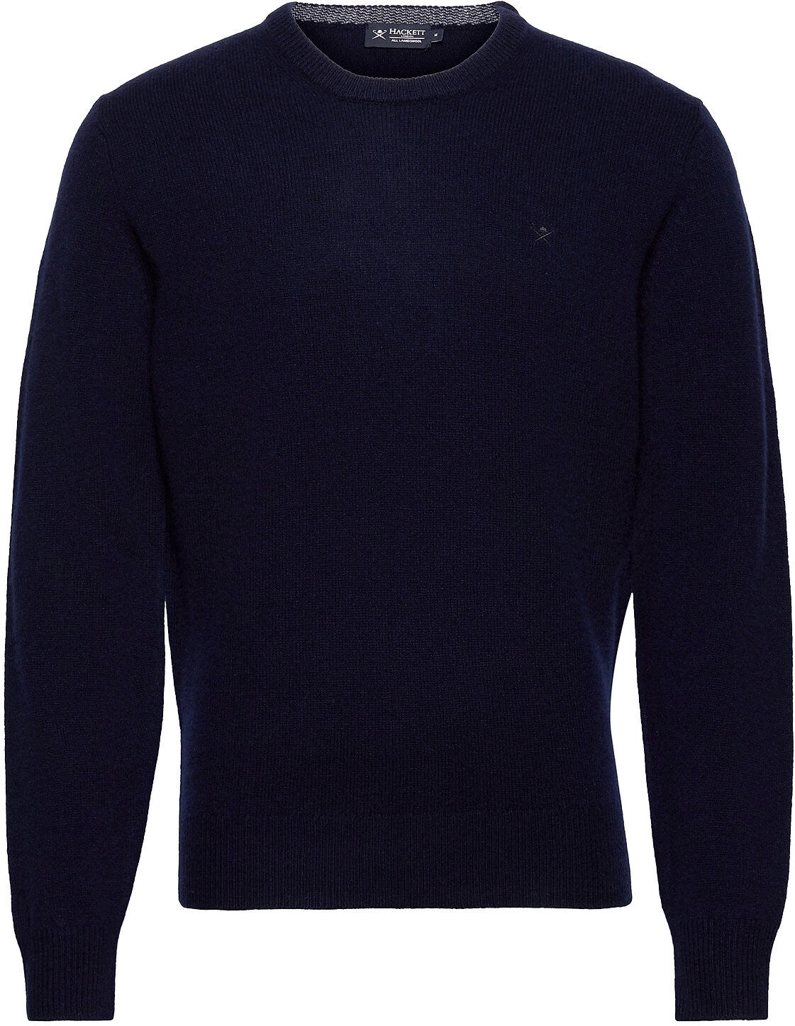 Hackett London Lambswool Crew Strikkegenser M. Rund Krage Blå Hackett London