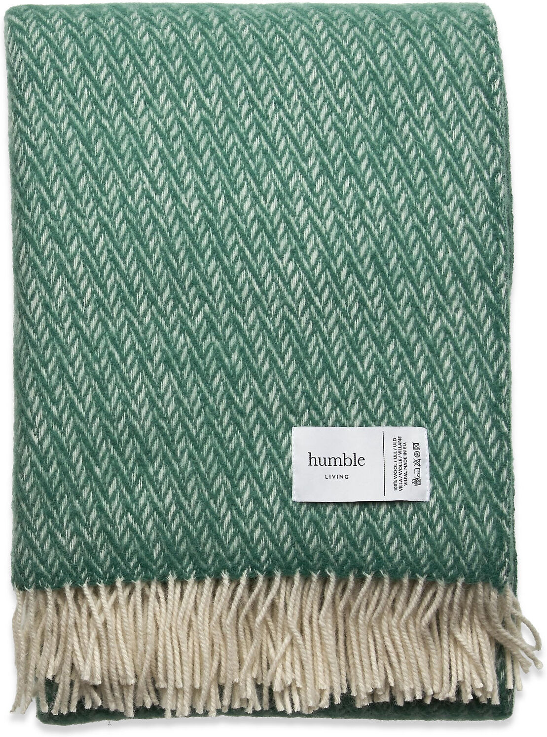 Humble Living Wool Blanket Home Textiles Cushions & Blankets Blankets & Throws Grønn Humble LIVING