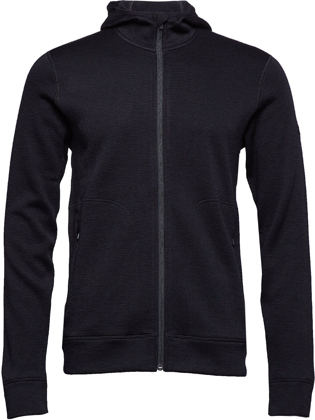 Icebreaker Mens Elemental Ls Zip Hood Hettegenser Genser Svart Icebreaker