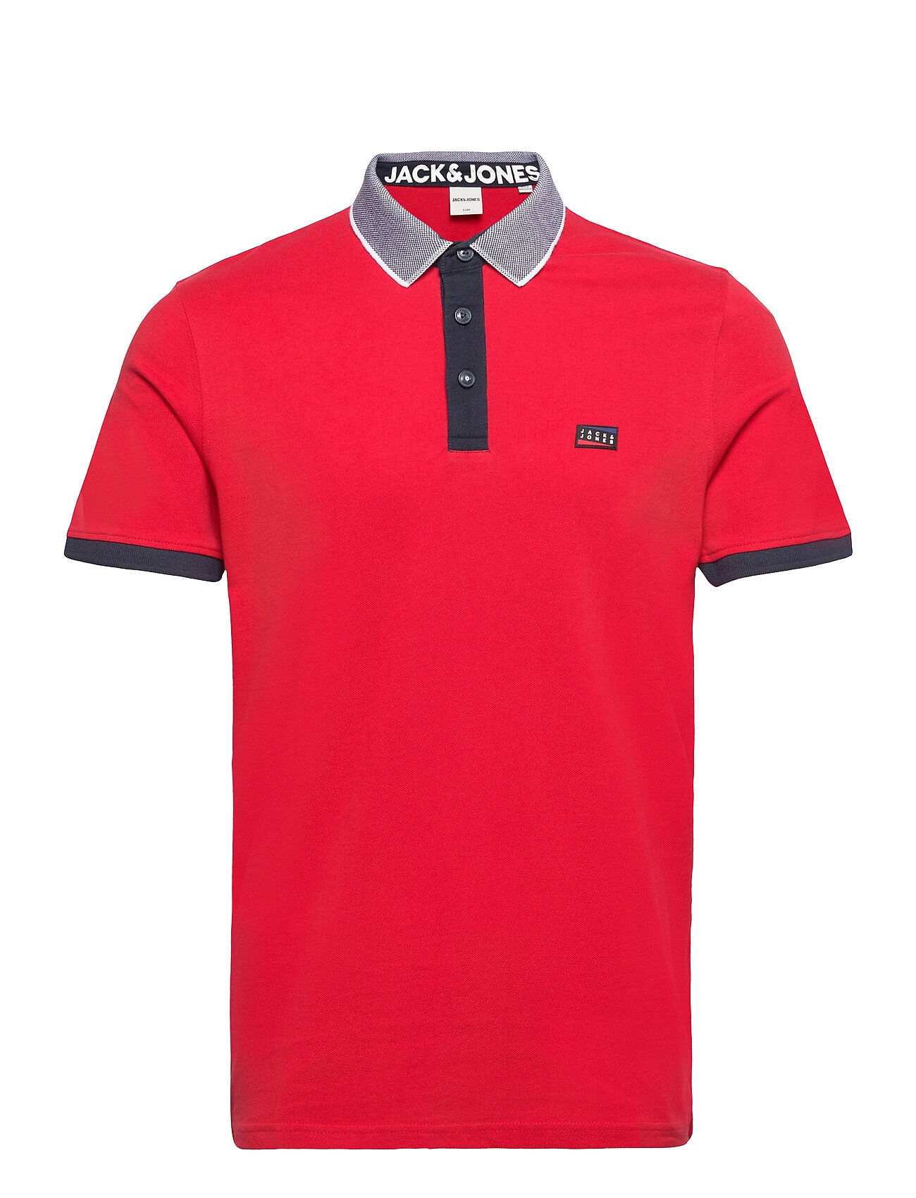 Jack & Jones Jcocharming Polo Ss Polos Short-sleeved Rød Jack & J S