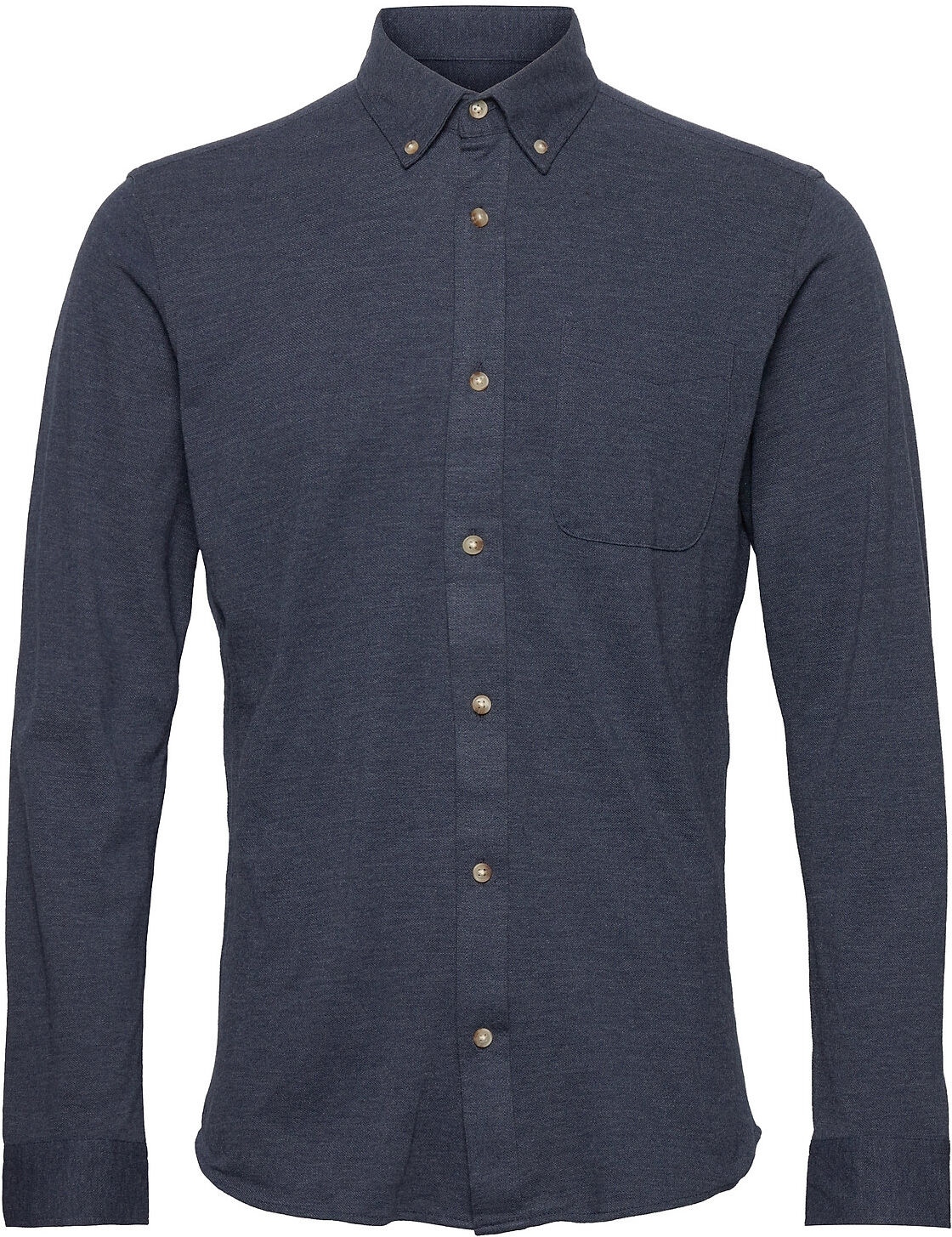 Jack & Jones Jjpique Melange Shirt L/S Skjorte Uformell Blå Jack & J S