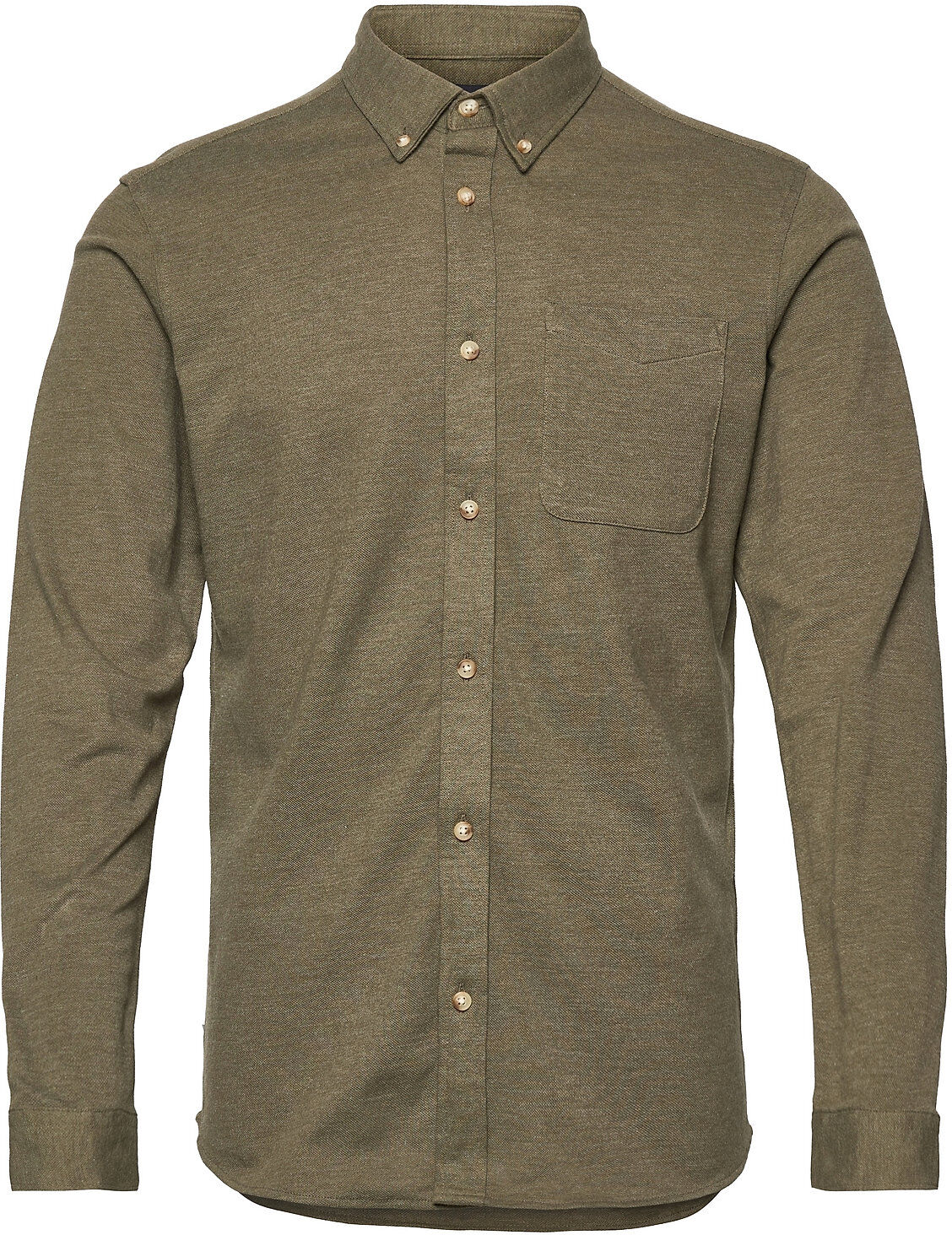 Jack & Jones Jjpique Melange Shirt L/S Skjorte Uformell Grønn Jack & J S