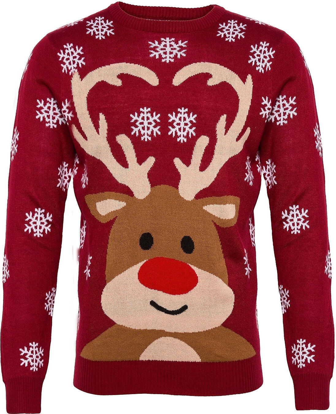 Christmas Sweats The Red Nosed Reindeer Strikkegenser M. Rund Krage Rød Christmas Sweats