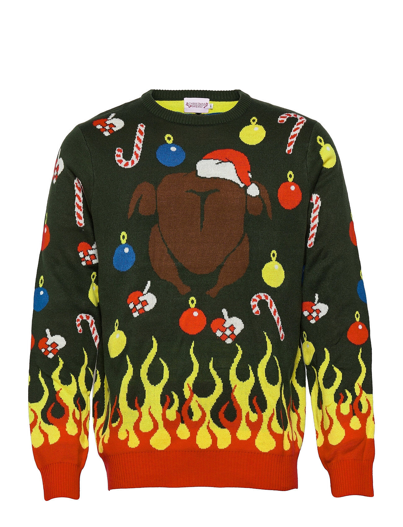 Christmas Sweats Duck Sweater Strikkegenser M. Rund Krage Multi/mønstret Christmas Sweats