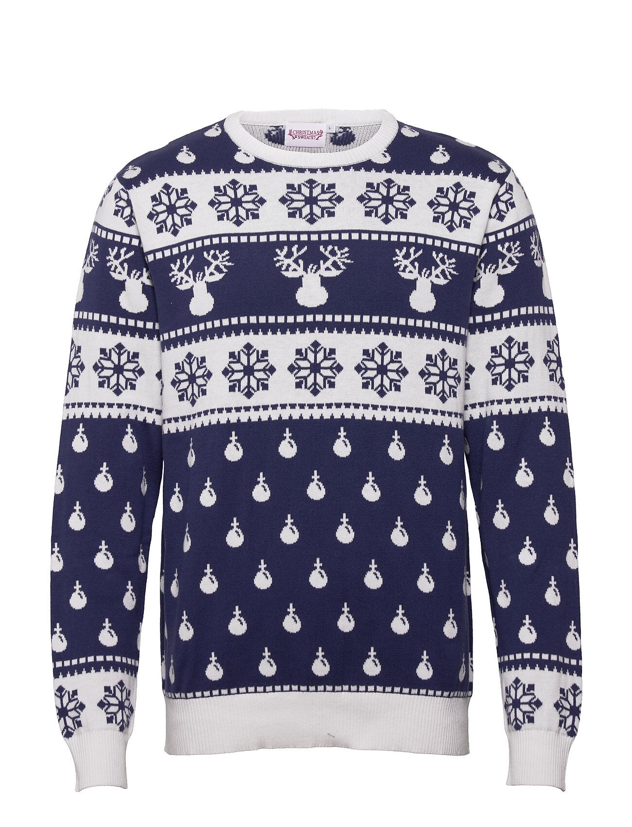 Christmas Sweats Nordic Sweater Blue Strikkegenser M. Rund Krage Blå Christmas Sweats