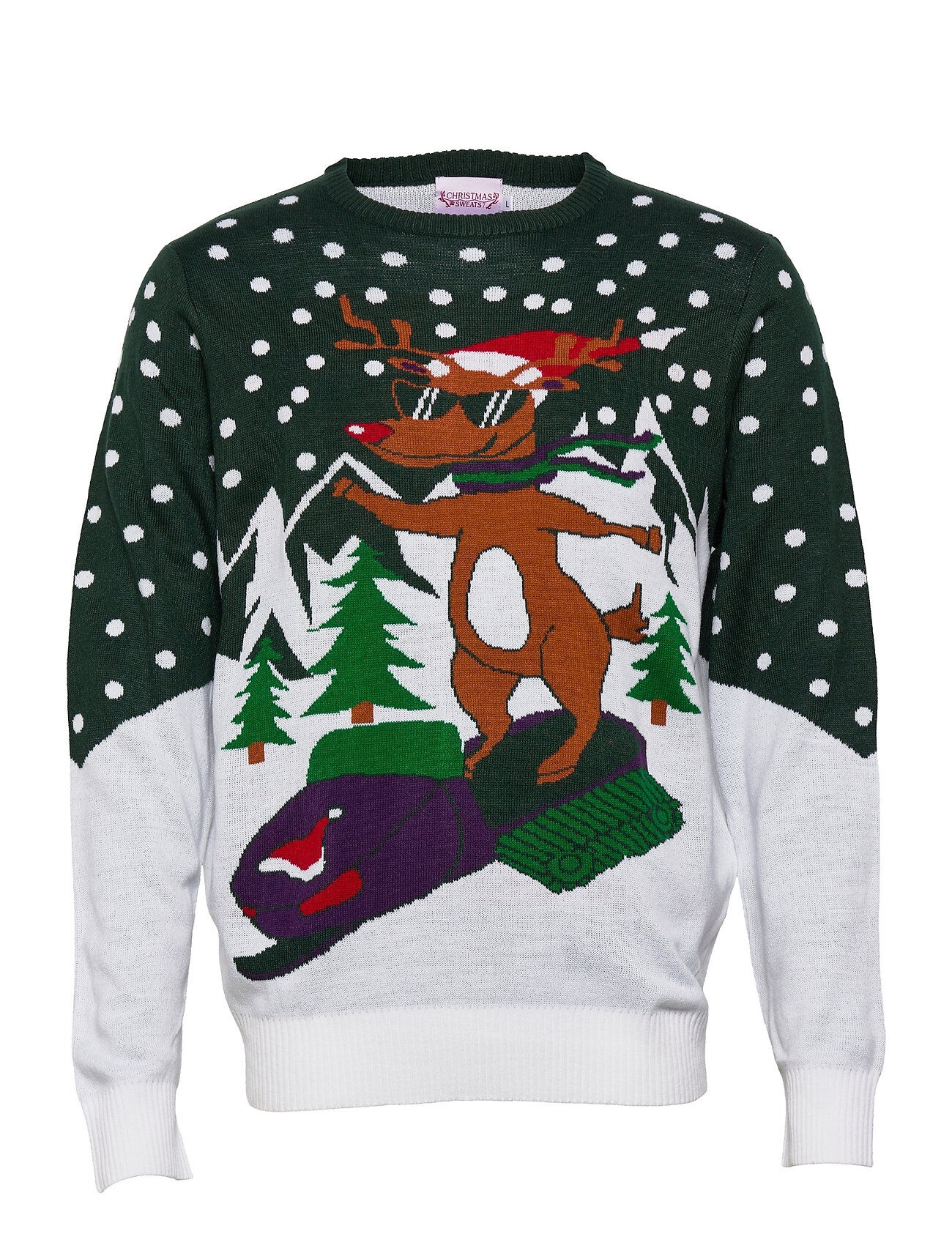 Christmas Sweats Scodolphs Sweater Strikkegenser M. Rund Krage Multi/mønstret Christmas Sweats