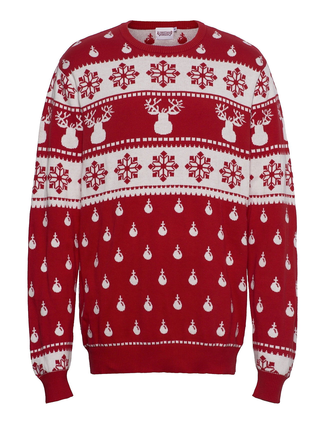 Christmas Sweats Nordic Sweater Strikkegenser M. Rund Krage Rød Christmas Sweats