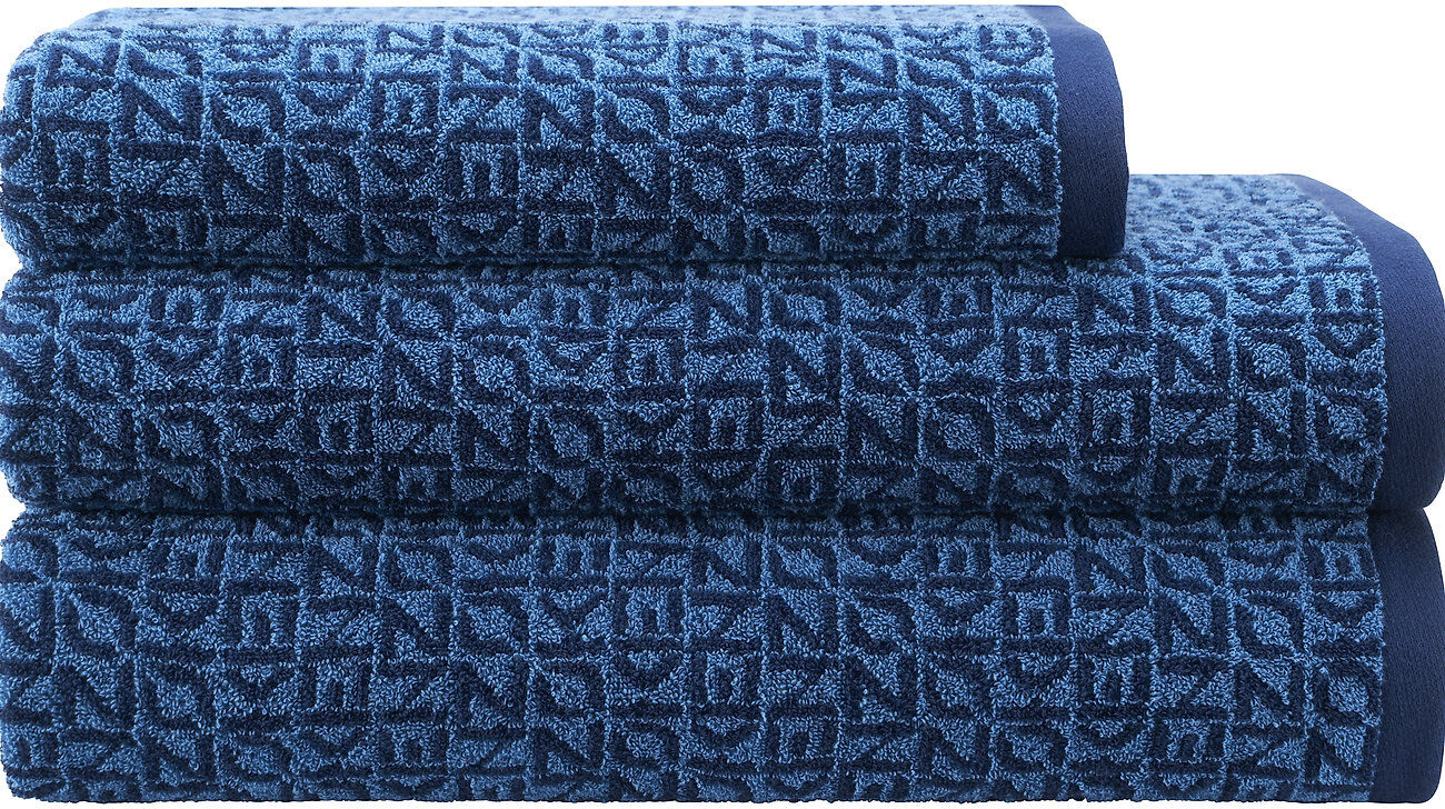 Kenzo Kstamp Bath Sheet Home Textiles Bathroom Textiles Towels Blå Kenzo Home