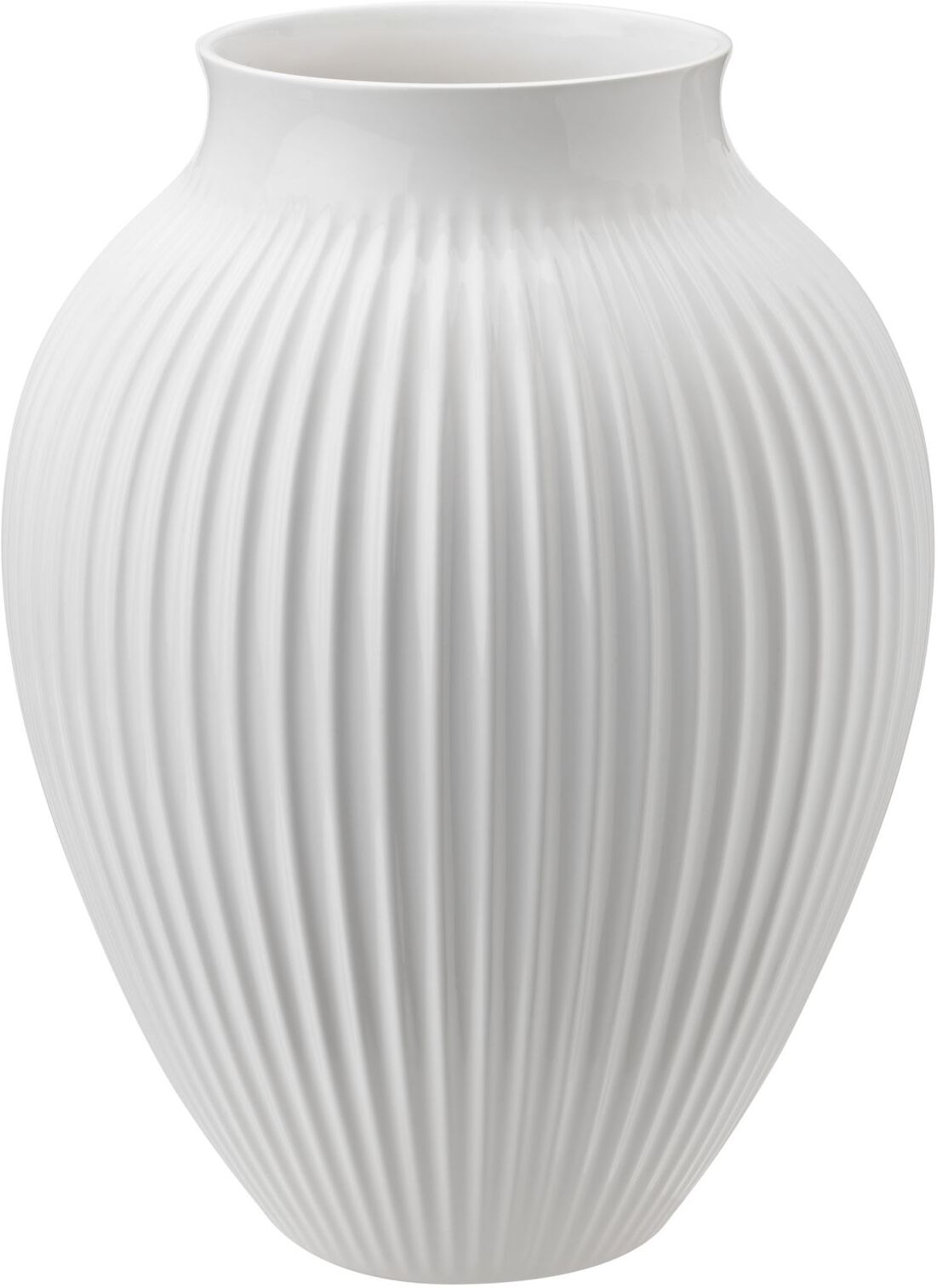 Knabstrup Keramik Knabstrup Vase With Ridges Home Decoration Vases Hvit Knabstrup Keramik