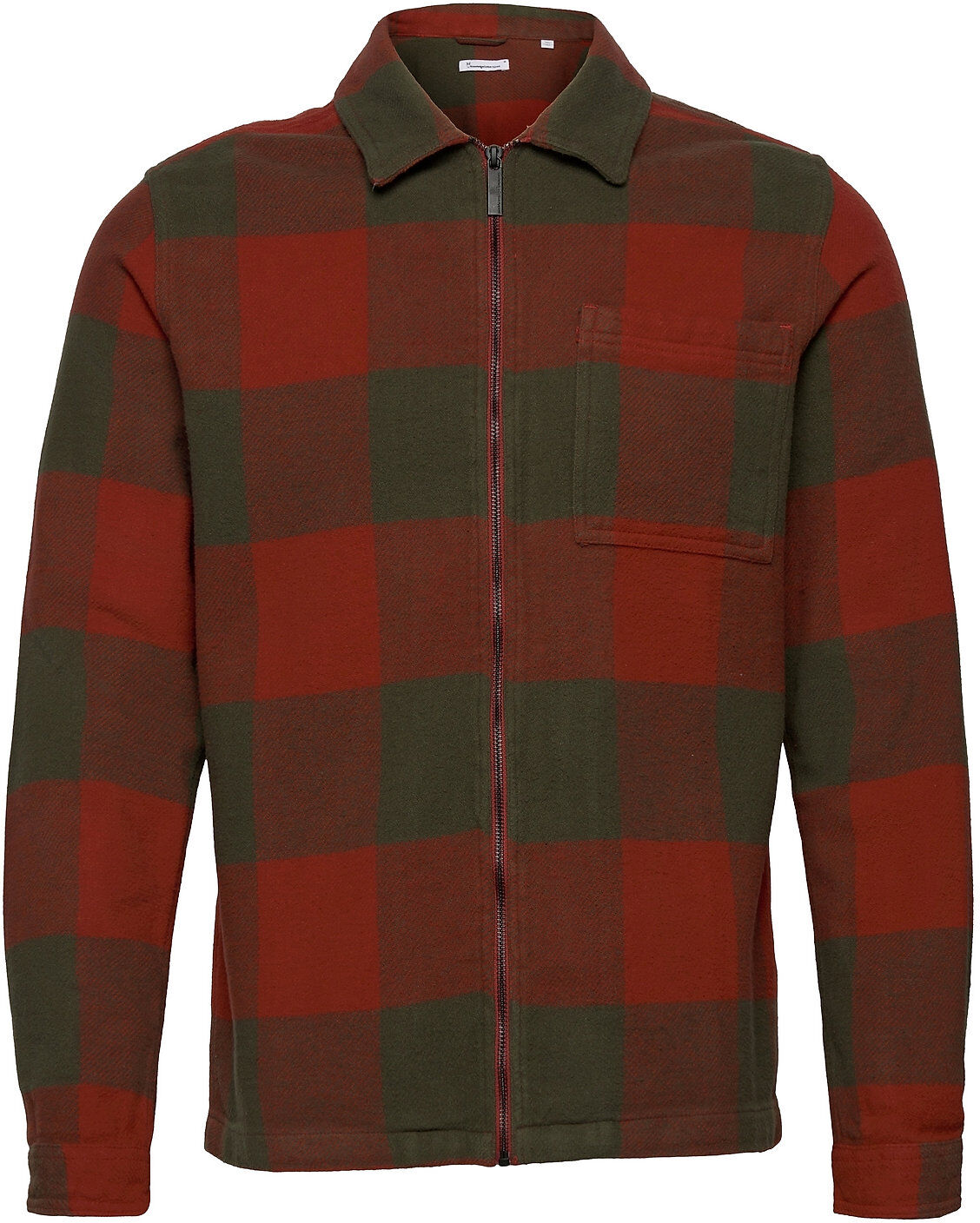 Knowledge Cotton Apparel Pine Checked Heavy Flannel Overshir Overshirts Multi/mønstret Knowledge Cotton Apparel