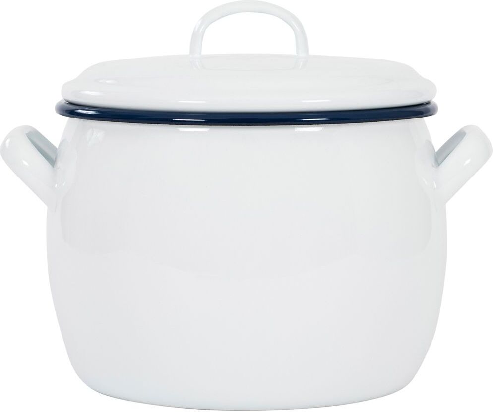 Kockums Jernverk Bellied Pot With Lid, 4L Home Kitchen Pots & Pans Saucepans Hvit Kockums Jernverk