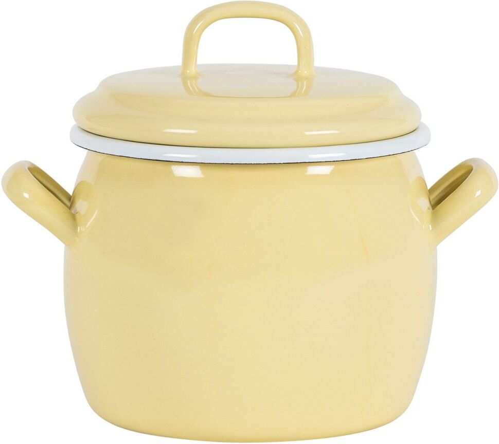 Kockums Jernverk Bellied Pot With Lid 0,7 L Home Kitchen Pots & Pans Saucepans Gul Kockums Jernverk