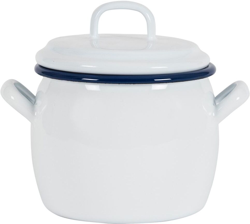 Kockums Jernverk Bellied Pot With Lid 0,7 L Home Kitchen Pots & Pans Saucepans Hvit Kockums Jernverk