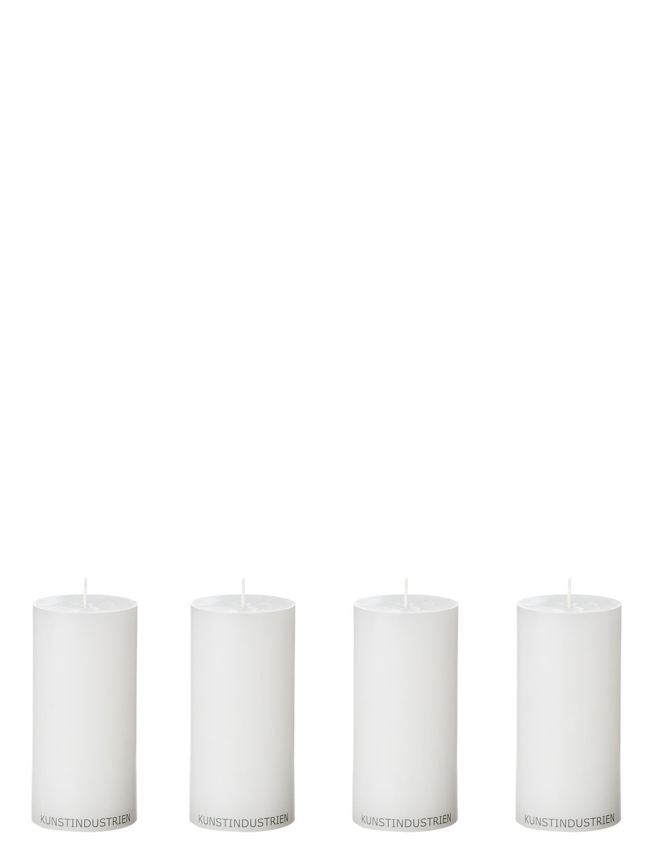 Kunstindustrien Wax Alter Candles, 4 Piece Home Decoration Candles Block Candles Hvit Kunstindustrien