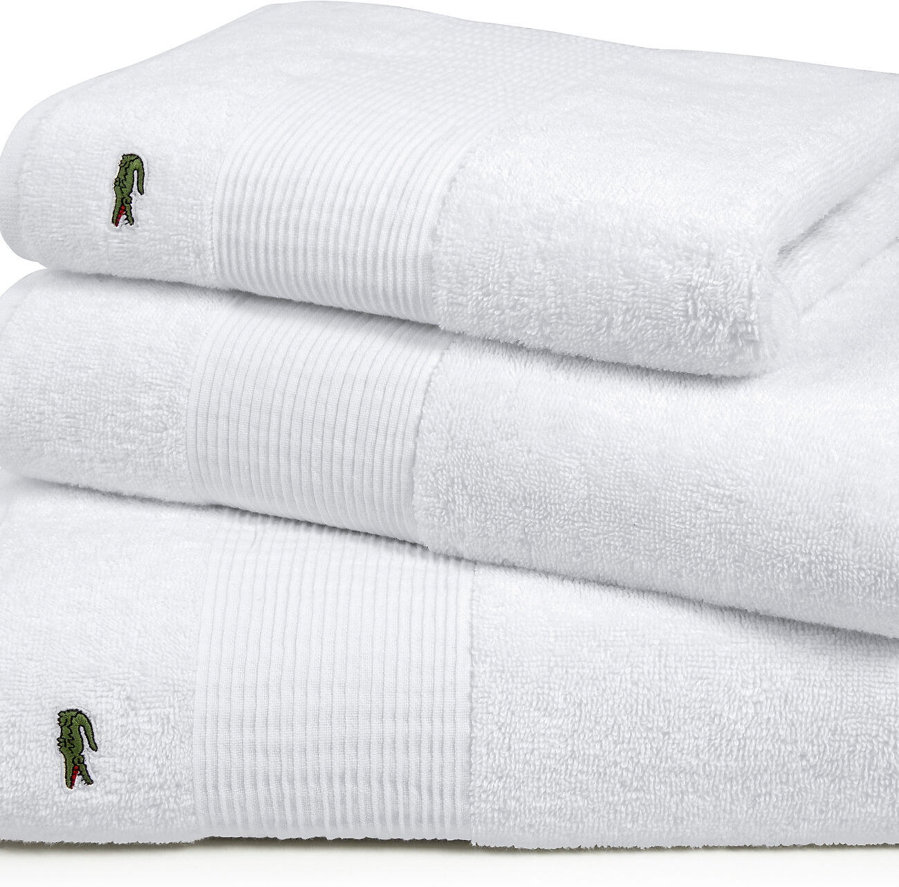 Lacoste Home Llecroco Guest Towel Home Textiles Bathroom Textiles Towels Hvit Lacoste Home