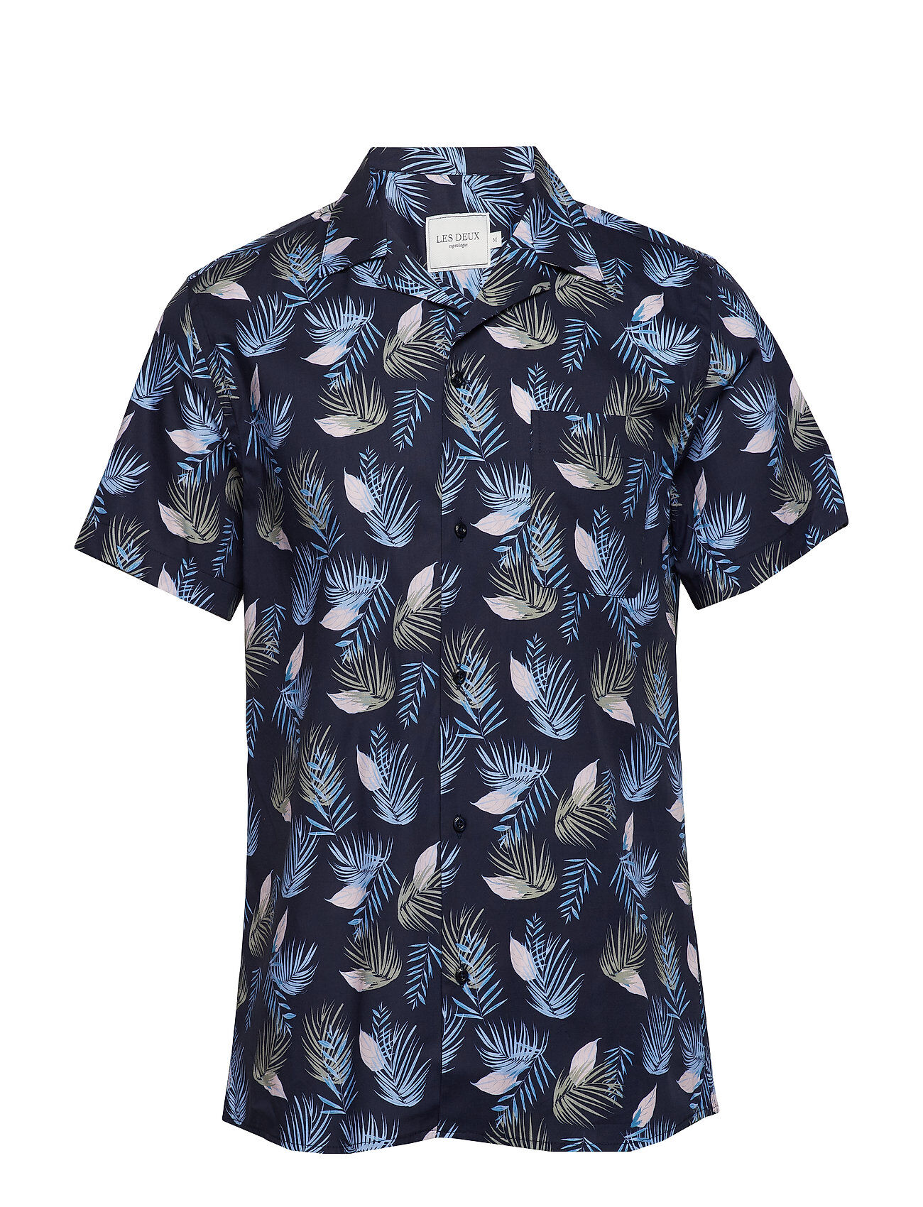 Les Deux Polynesia Shirt Kortermet Skjorte Blå Les Deux