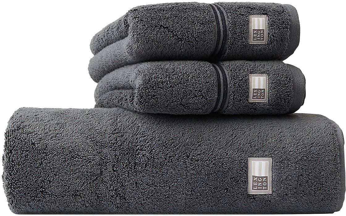 Lexington Home Lexington Hotel Towel Gray/Dk Gray Home Textiles Bathroom Textiles Towels Grå Lexington Home