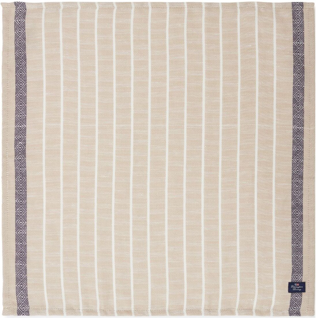 Lexington Home Organic Cotton/Linen Jacquard Napkin Home Textiles Kitchen Textiles Napkins Cloth Napkins Beige Lexington Home