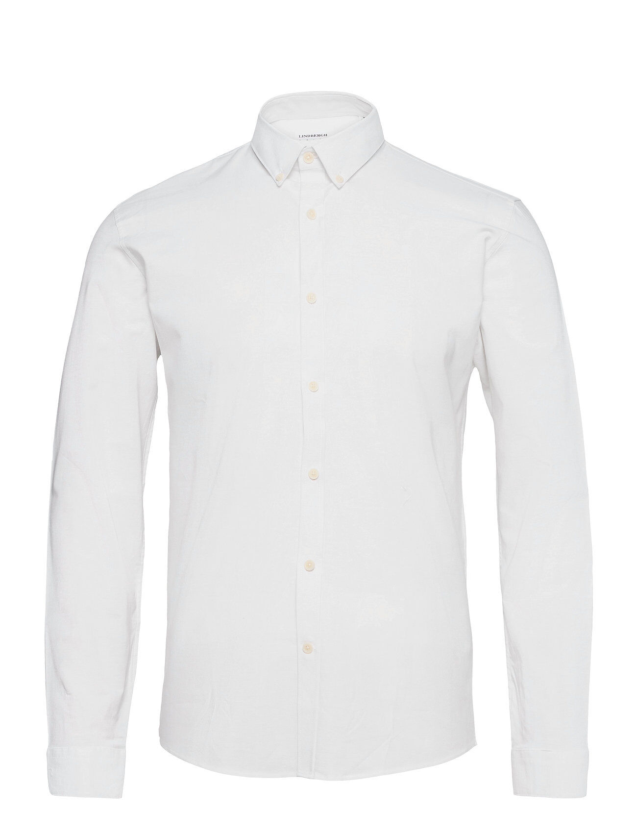 Lindbergh Oxford Superflex Shirt L/S Skjorte Uformell Hvit Lindbergh