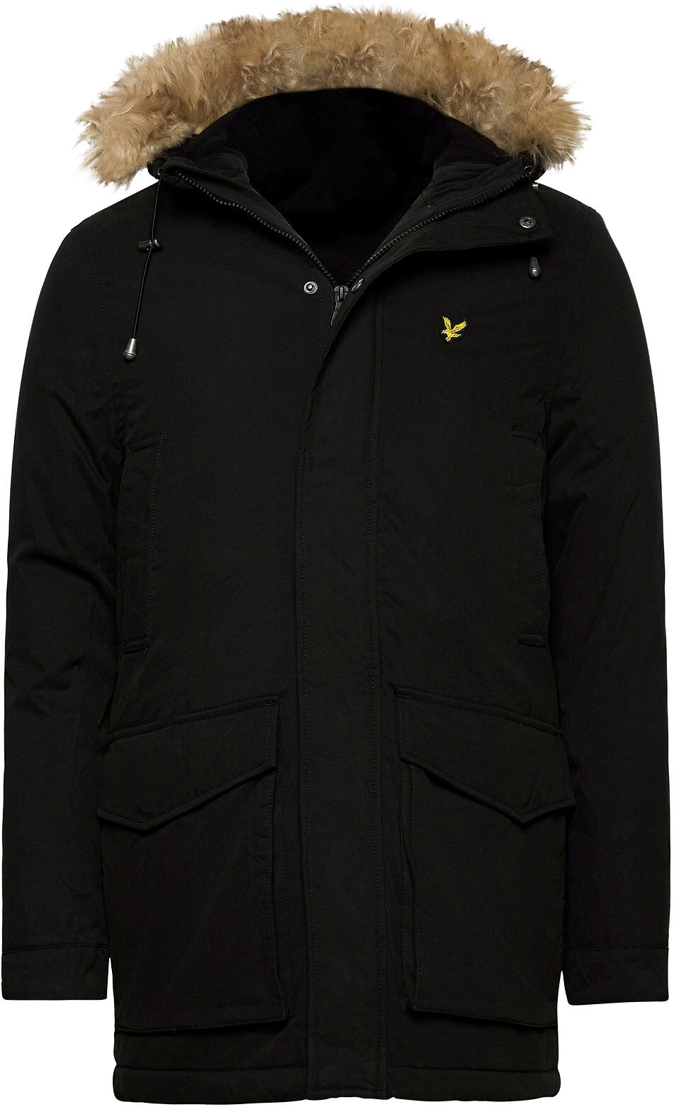 Scott Winter Weight Microfleece Lined Parka Parkas Jakke Svart Lyle & Scott