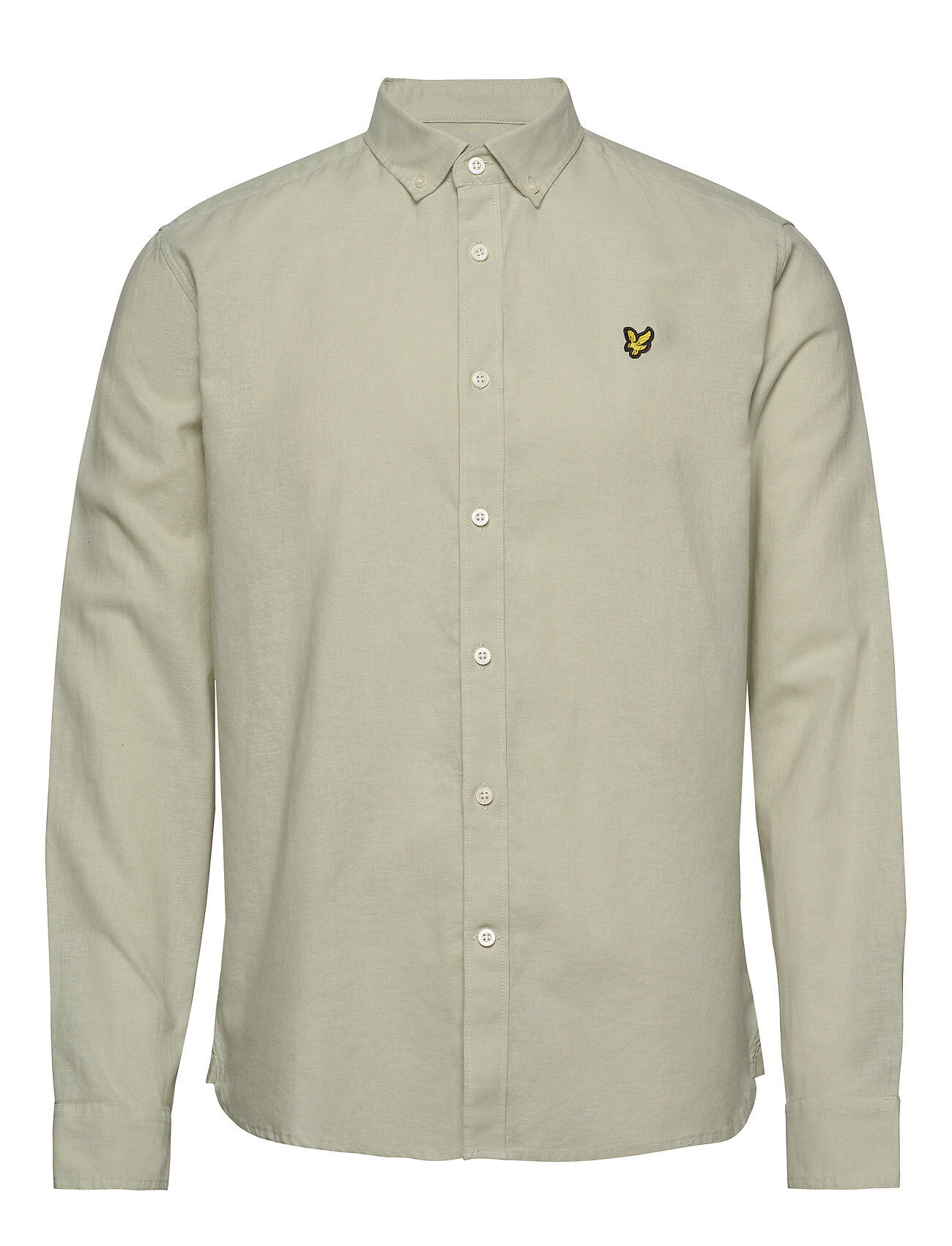 Scott Cotton Linen Shirt Skjorte Uformell Grønn Lyle & Scott