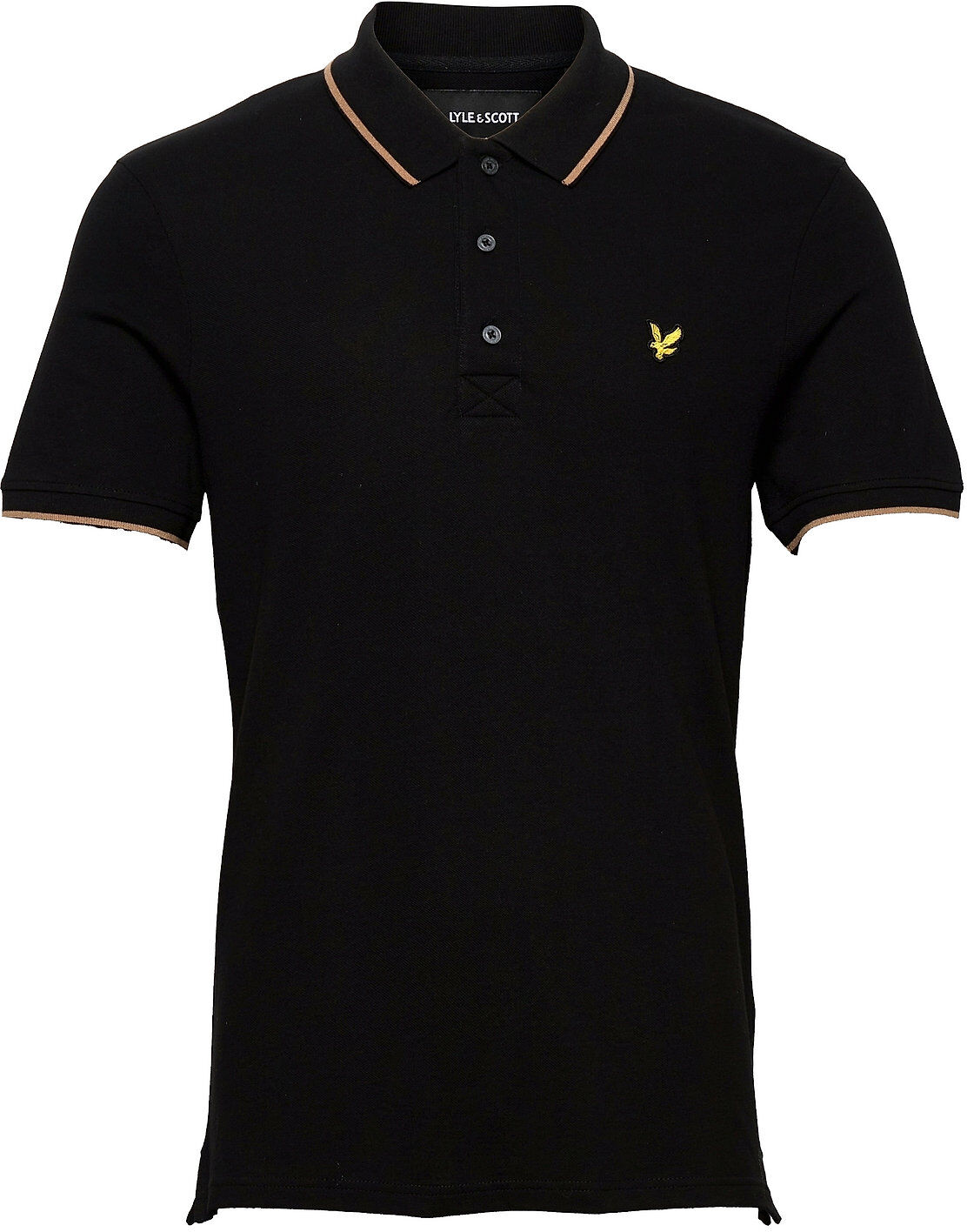 Scott Tipped Polo Shirt Polos Short-sleeved Svart Lyle & Scott