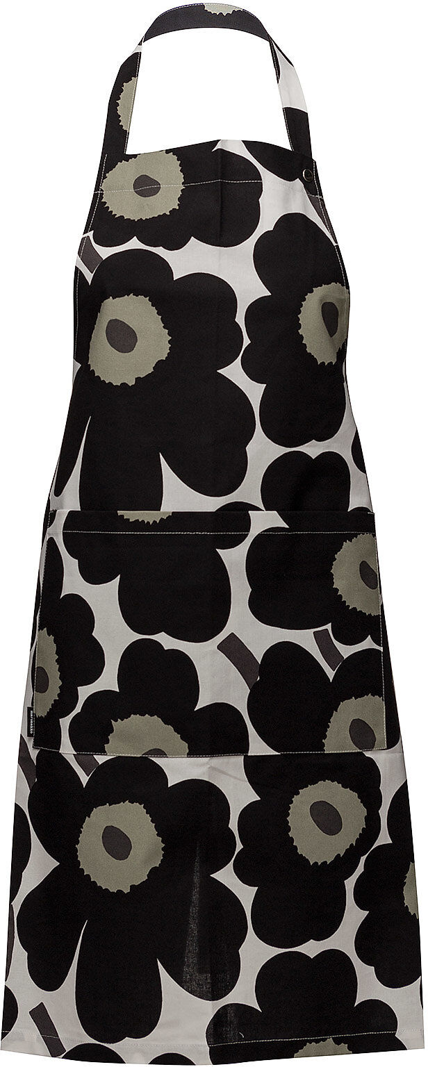 Marimekko Pieni Unikko Apron Home Textiles Kitchen Textiles Aprons Svart Marimekko Home