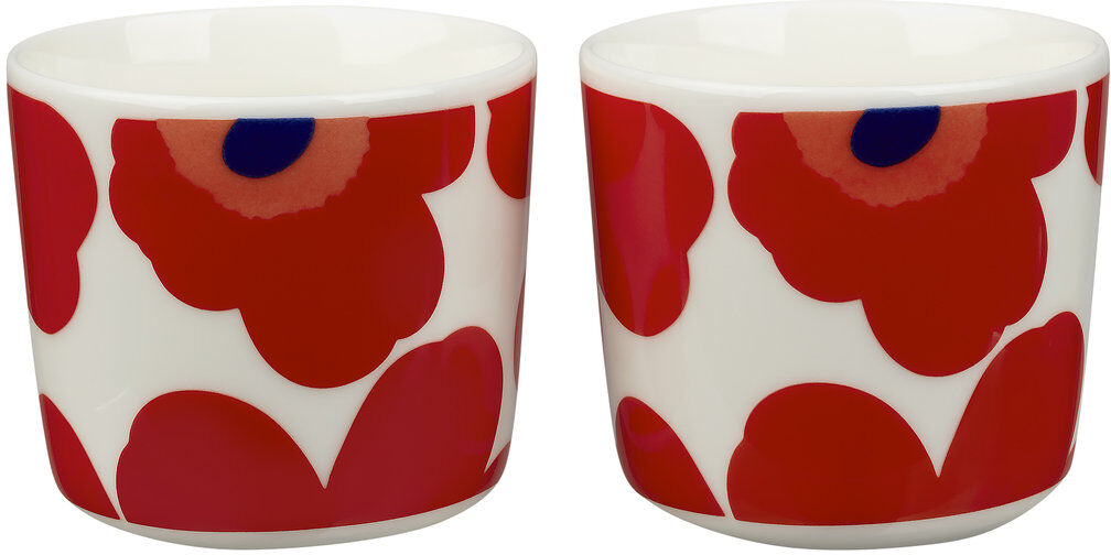 Marimekko Unikko Coffee Cup 2Pcs W/Out Handles Home Tableware Cups & Mugs Coffee Cups Rød Marimekko Home