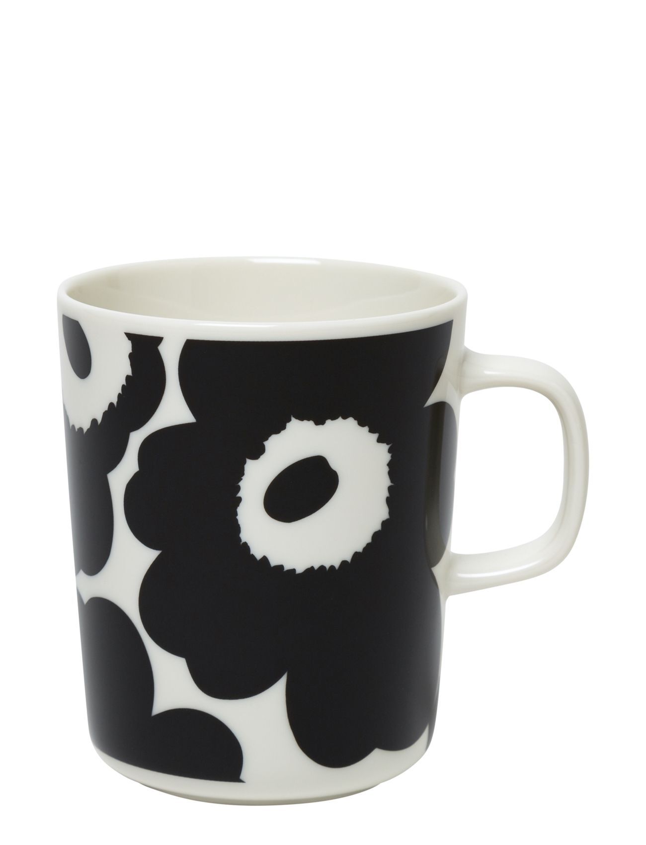 Marimekko Unikko Mug Home Tableware Cups & Mugs Coffee Cups Svart Marimekko Home