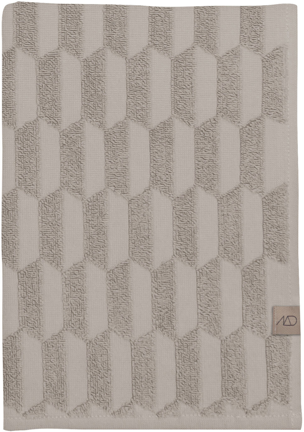 Mette Ditmer Geo Guest Towel, 2-Pack Home Textiles Bathroom Textiles Towels Beige Mette Ditmer