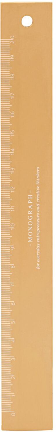 Monograph Ruler Home Decoration Office Material Desk Accessories Oransje Monograph