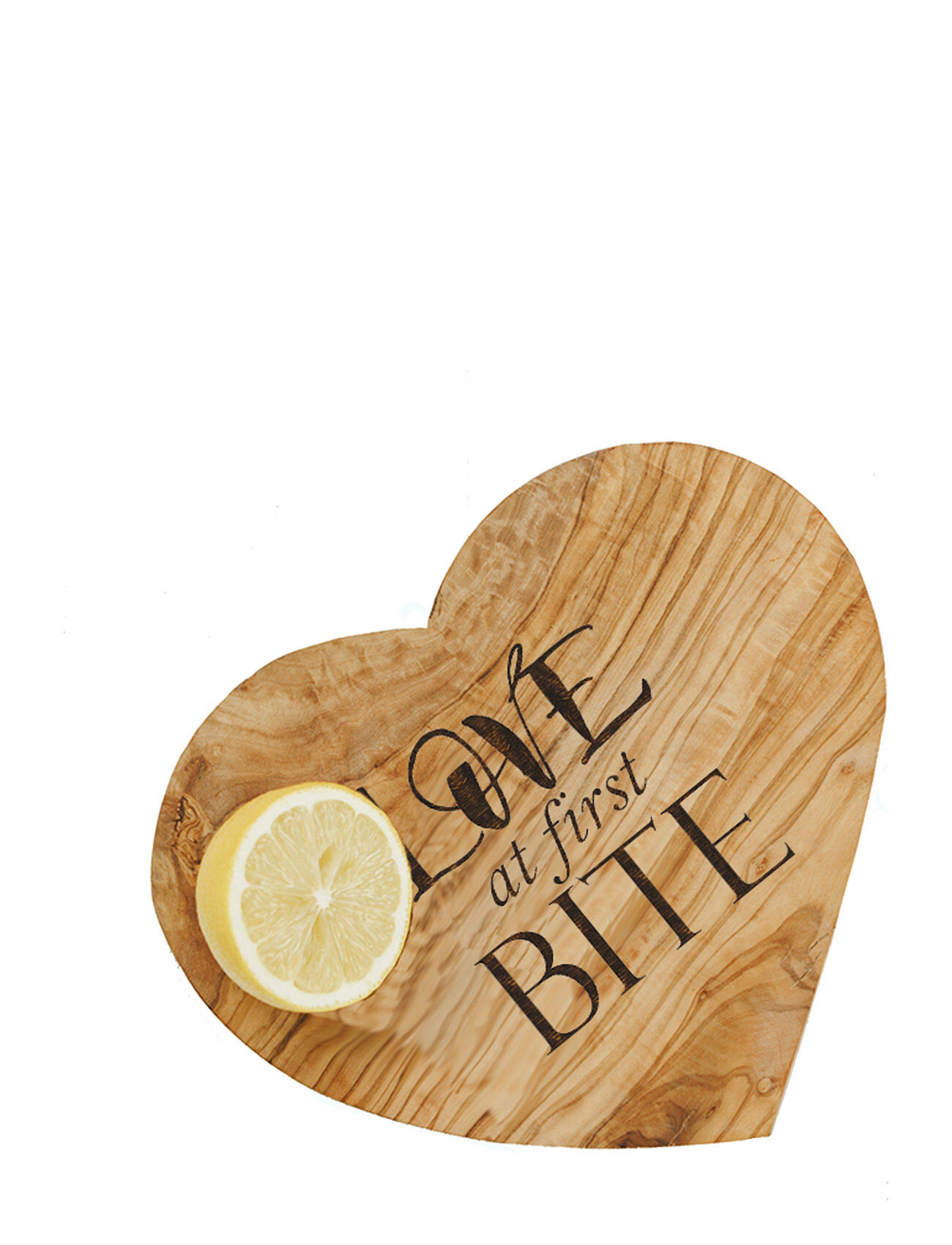 naturally med Love At First Bite Heart Shaped Board 21Cm Home Tableware Serving Dishes Serving Platters Brun Naturally Med