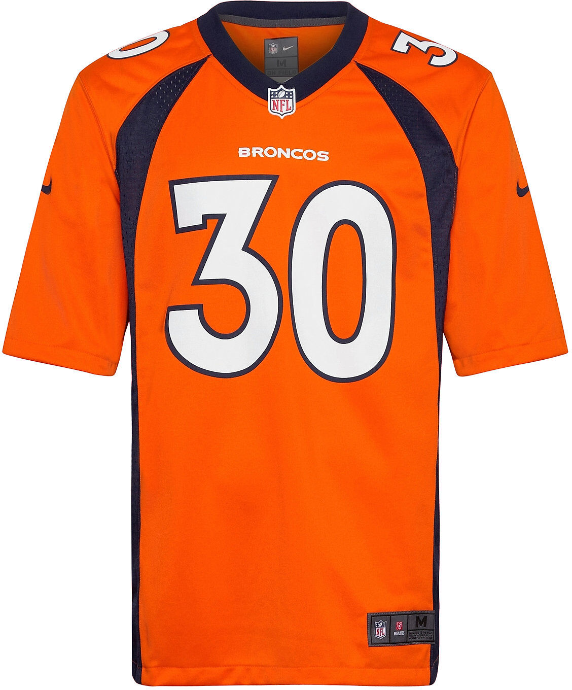 NIKE Fan Gear Denver Broncos Nike Game Team Colour Jersey - Player T-shirts Short-sleeved Oransje NIKE Fan Gear