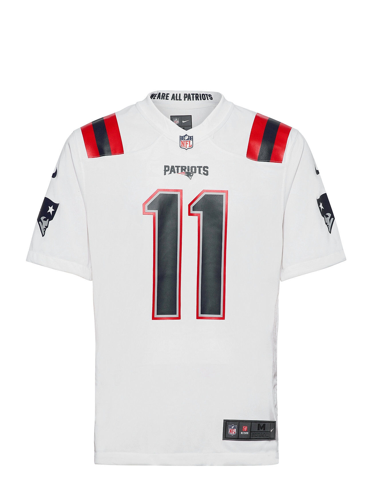 NIKE Fan Gear New England Patriots Nike Game Road Jersey - Player T-shirts Short-sleeved Hvit NIKE Fan Gear