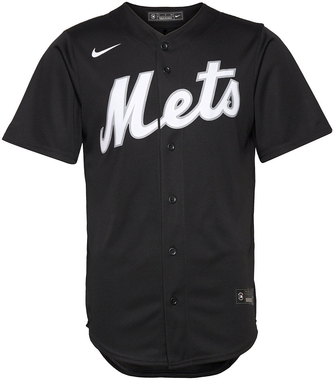 NIKE Fan Gear New York Mets Nike Replica Fashion Jersey T-shirts Short-sleeved Svart NIKE Fan Gear