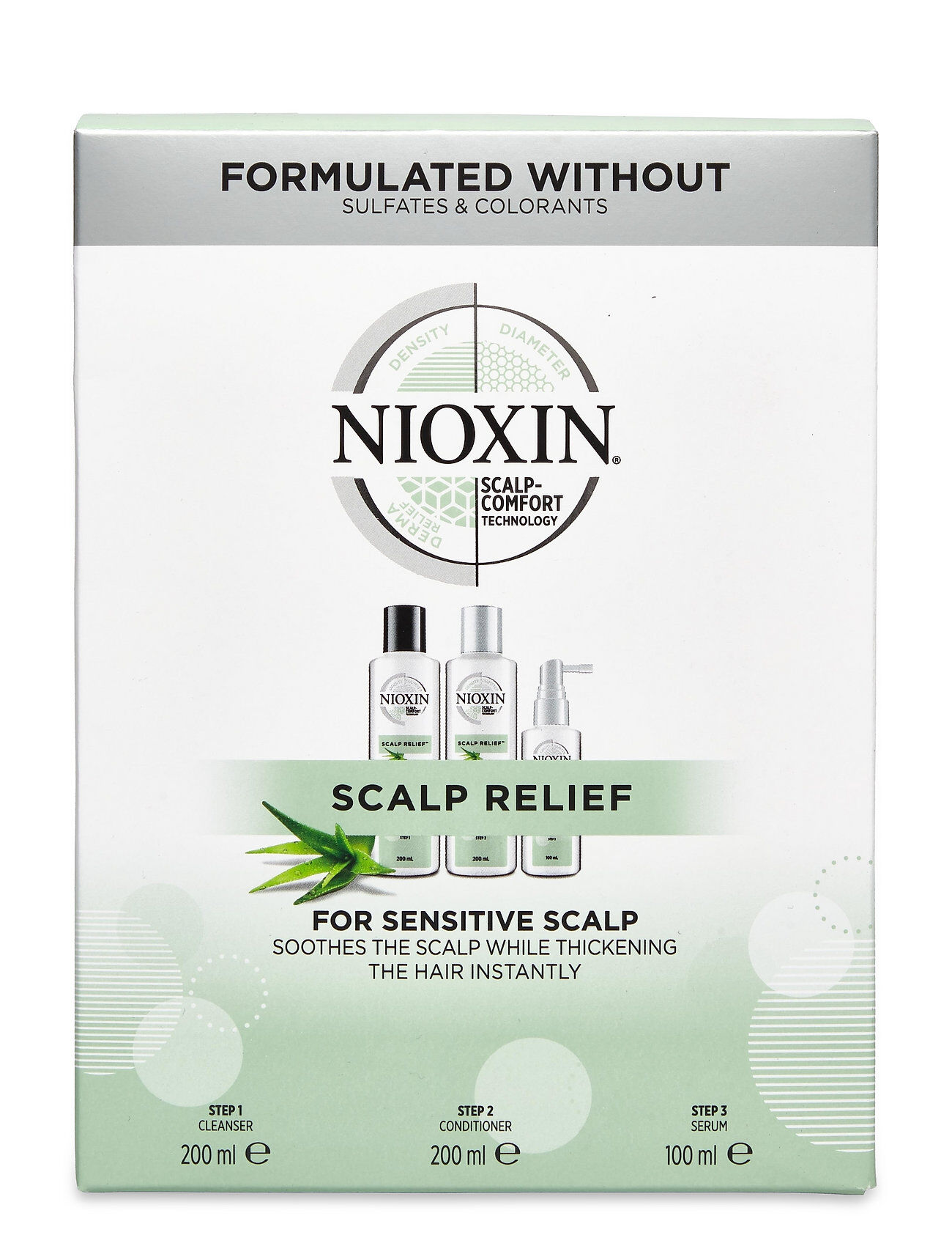 Nioxin Scalp Relief Kit 200+200+100Ml Beauty MEN ALL SETS Nude Nioxin