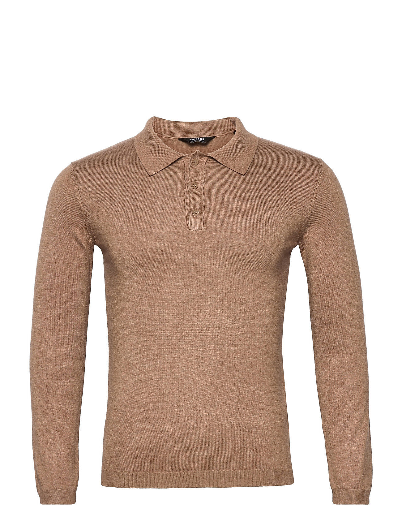 ONLY & SONS Onswyler Life Ls Polo Knit Polos Long-sleeved Brun ONLY & SONS