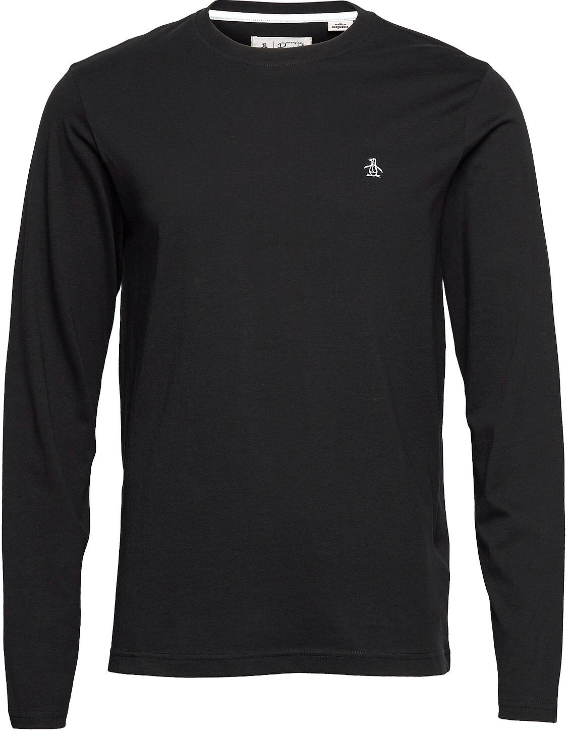 Original Penguin Small Logo Long Sleeve T-Shirt T-shirts Long-sleeved Svart Original Penguin