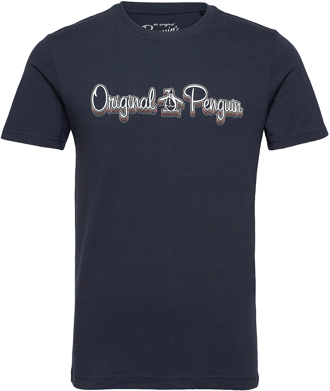 Original Penguin 3D Script Logo T-Shirt T-shirts Short-sleeved Blå Original Penguin