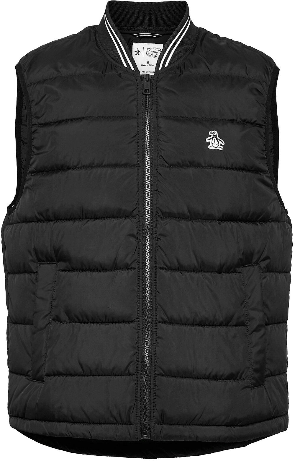 Original Penguin Puffer Style Gilet Vest Svart Original Penguin