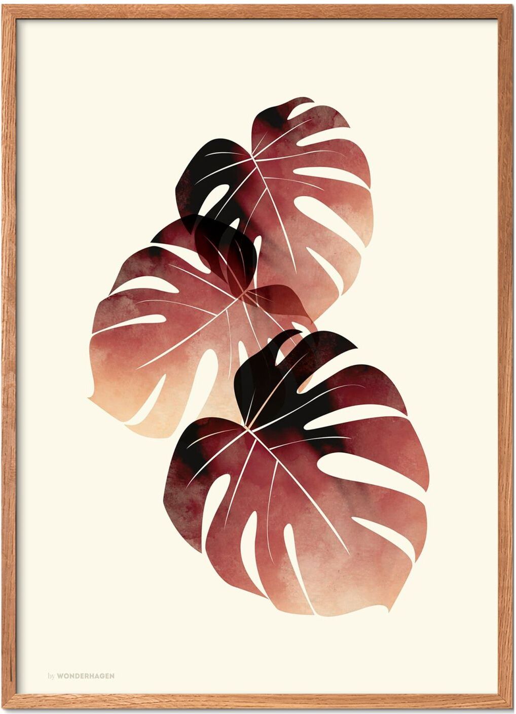 Poster & Frame Sunset Leaves Home Decoration Posters & Frames Posters Botanical Multi/mønstret Poster & Frame