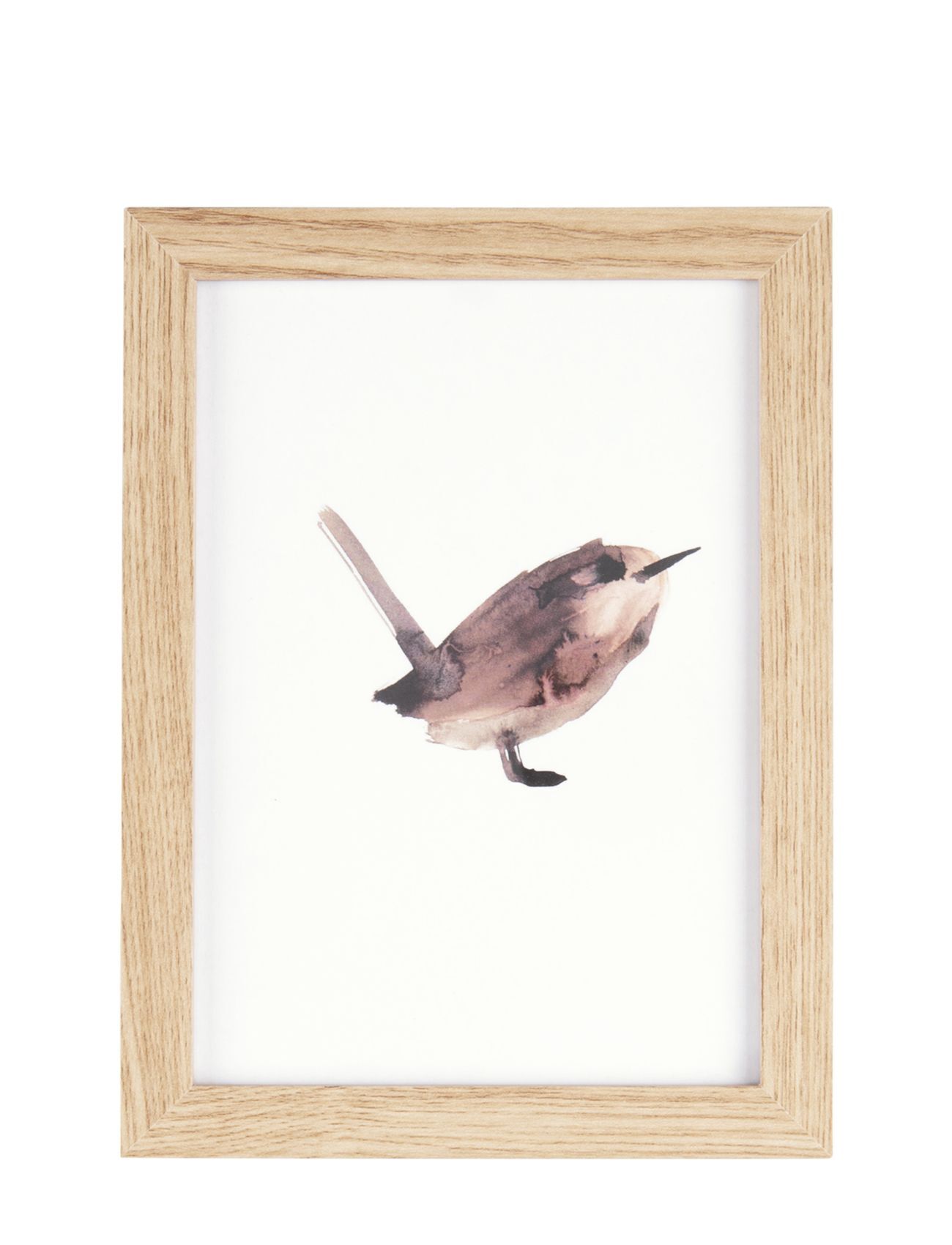 present time Wall Art Bird Medium Wood Frame Home Decoration Posters & Frames Frames Beige Present Time