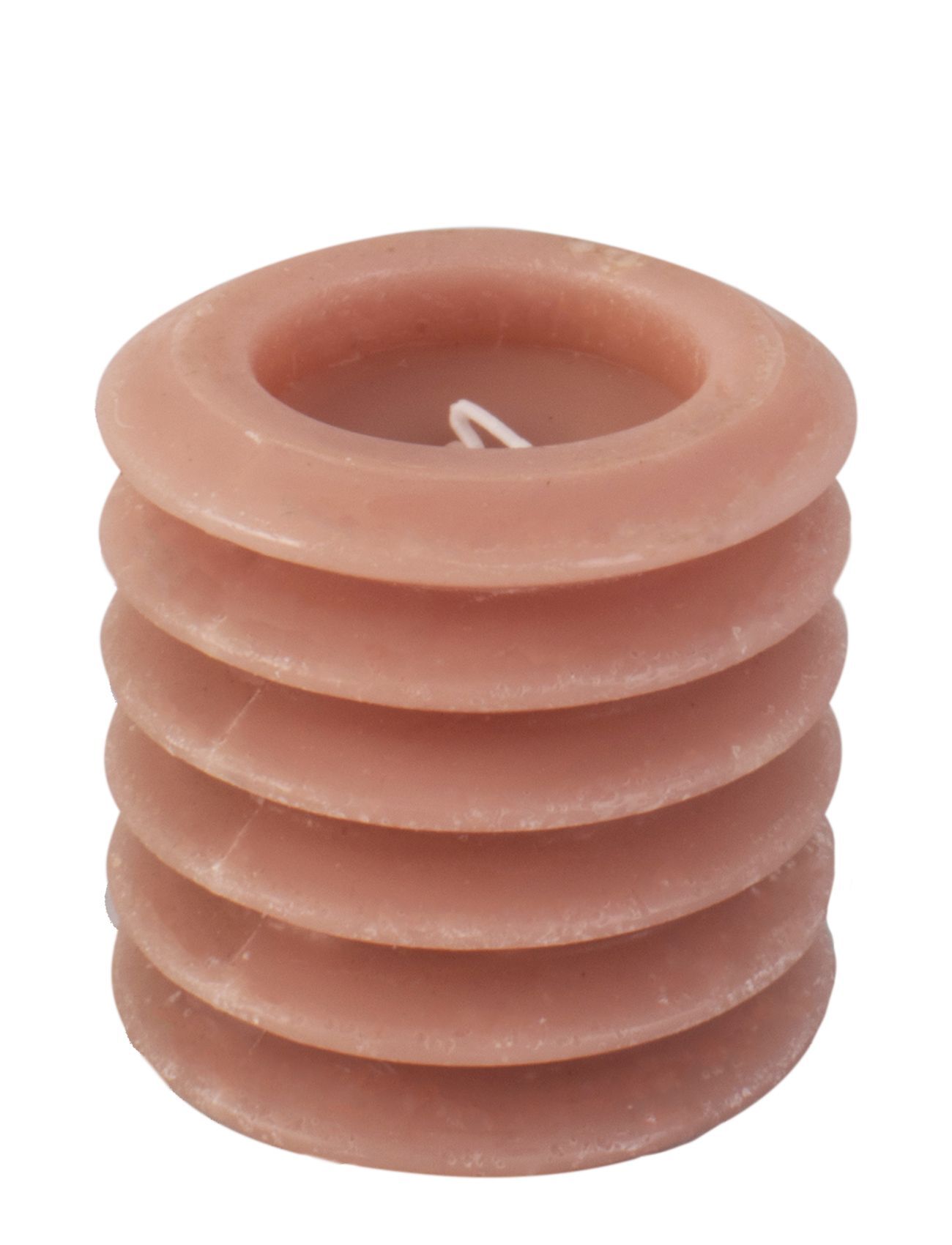 present time Pillar Candle Layered Circles Small 37H Home Decoration Candles Block Candles Rosa Present Time