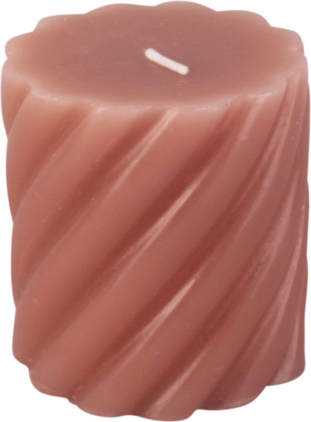 present time Pillar Candle Swirl Small 37H Home Decoration Candles Block Candles Rosa Present Time