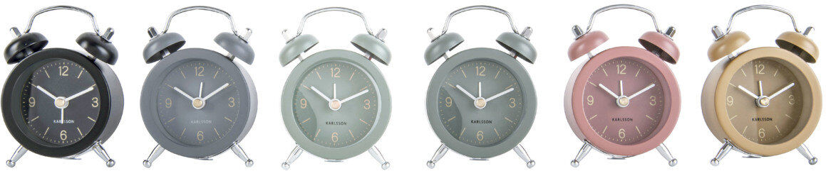 KARLSSON Alarm Clock Mini Twin Bell Home Decoration Watches Alarm Clocks Multi/mønstret KARLSSON