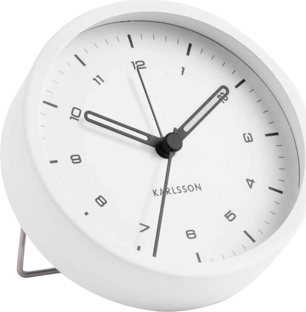 KARLSSON Alarm Clock Tinge Steel Home Decoration Watches Alarm Clocks Hvit KARLSSON