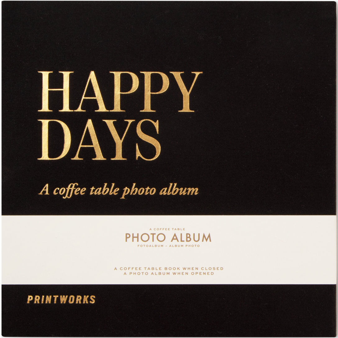 PRINTWORKS Photo Album - Happy Days Black Home Decoration Photo Albums Svart PRINTWORKS