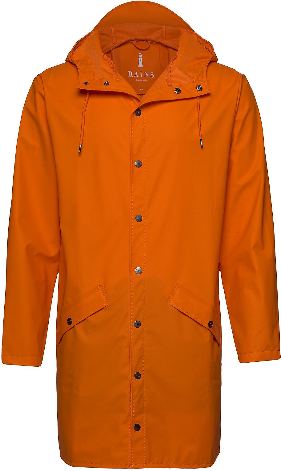 Rains Long Jacket Outerwear Rainwear Rain Coats Oransje Rains