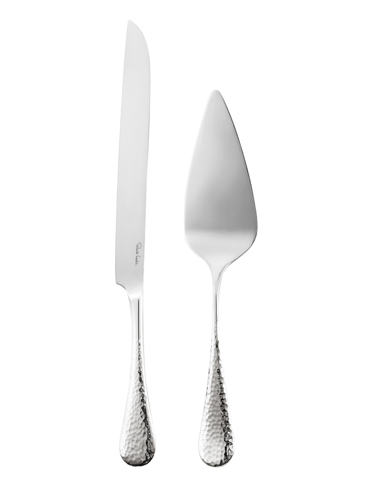 Robert Welch H Ybourne Bright Cake Serving Set, 2 Pieces Home Tableware Cutlery Cake Knifes Sølv Robert Welch